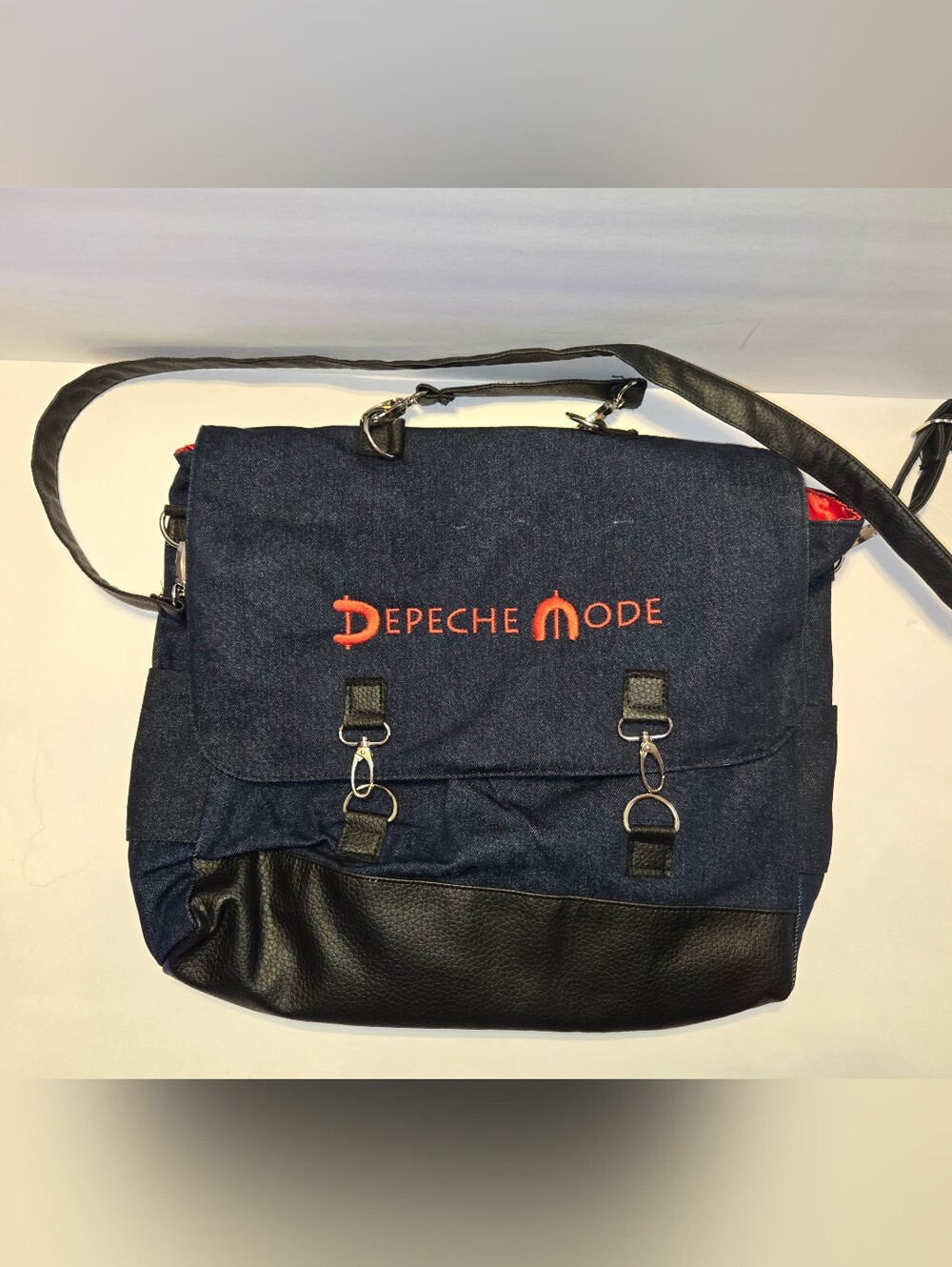 Depeche Mode Denim Messager Bag Blue Red 17x15 Inches VIP Swag